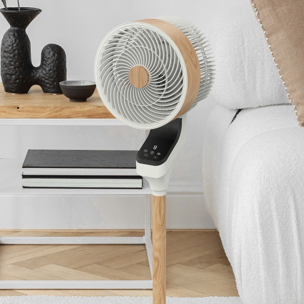 Ventilador Pie Bizancio Blanco/Haya 50W 3Velocidades 5 Ventilador De Pie Bizancio Blanco 3