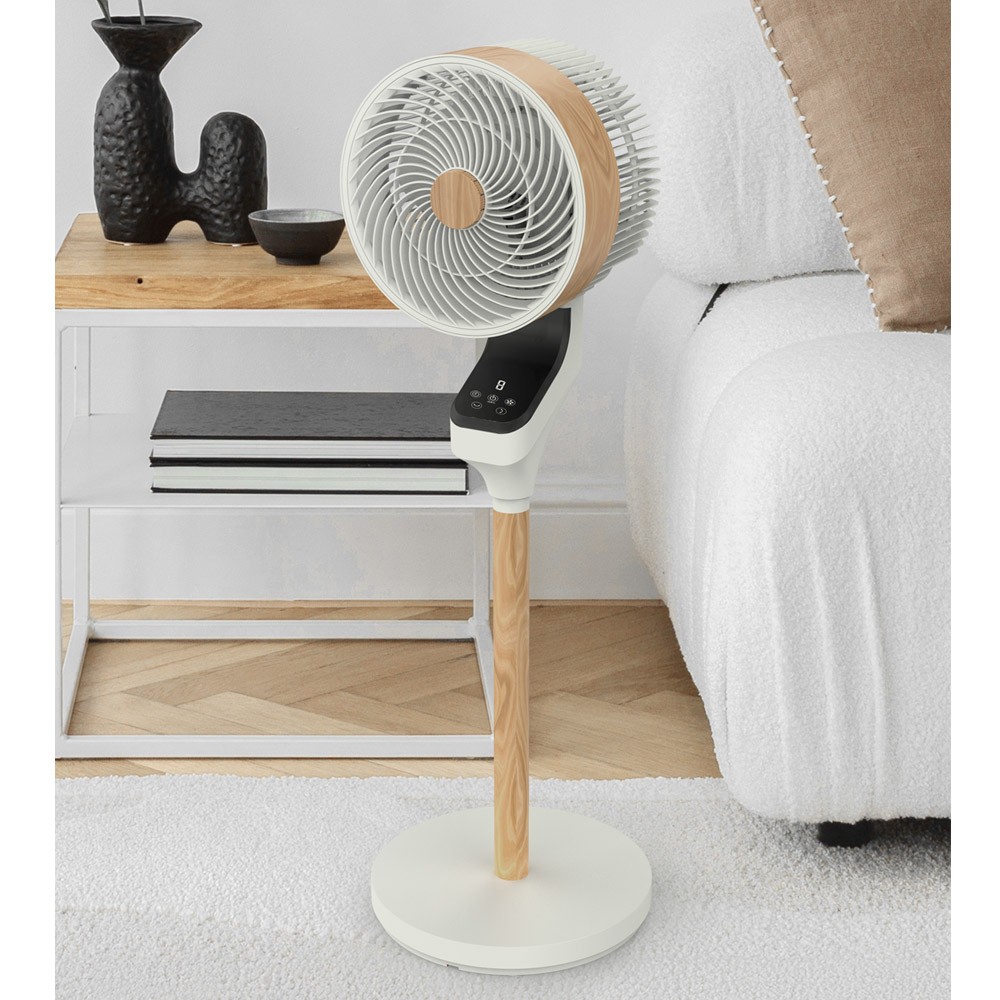 Ventilador Pie Bizancio Blanco/Haya 50W 3Velocidades 4 Ventilador De Pie Bizancio Blanco 4
